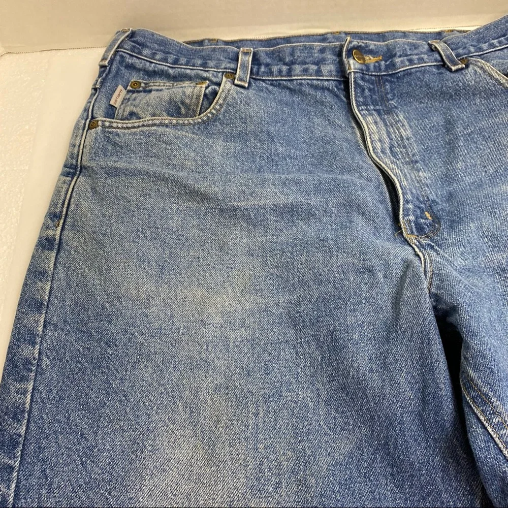 Carhartt Relaxed Fit Denim Blue Jeans size 40X32 Great Work Casual 5 Pockets